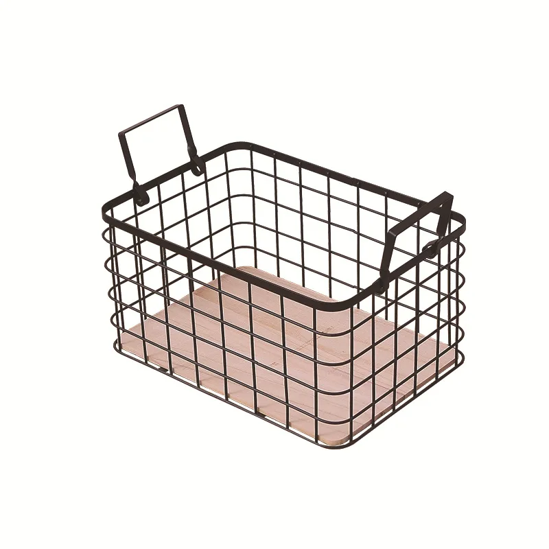 

Small Handle Basket Wrought Iron Storage Box Basket Cosmetics/jewelry/artistic Toys Finishing Basket