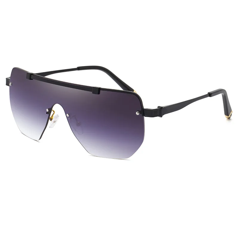 

2021 sunglasses mens rimless Siamese lens oversized sunglass fashion designer Sun Glasses women