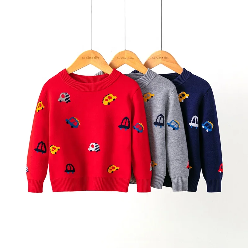 

New European and American winter children's knitted sweater baby boy Pullover pattern for kid clothes Long sleeve