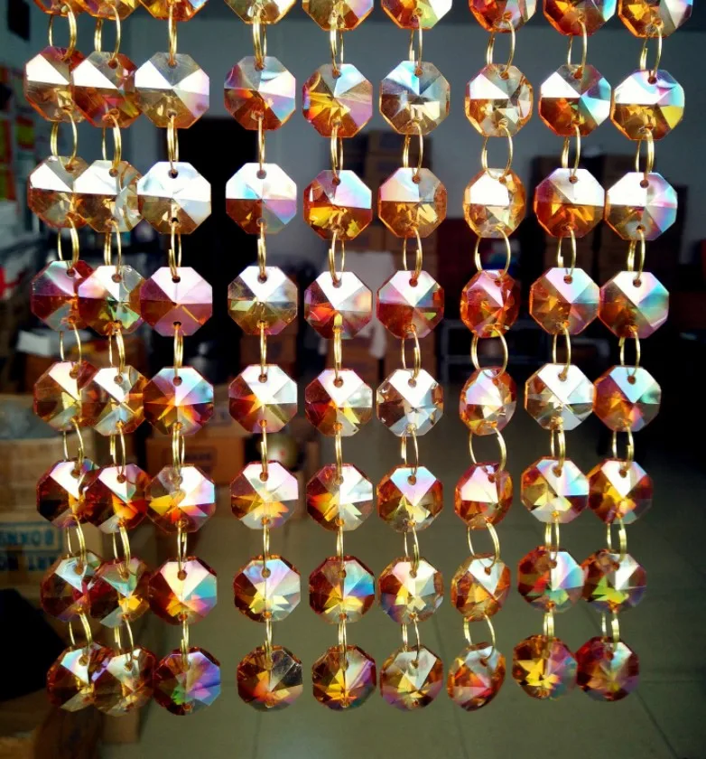 Wholesale Wedding Decorative Crystal String Beads Backdrop Glass