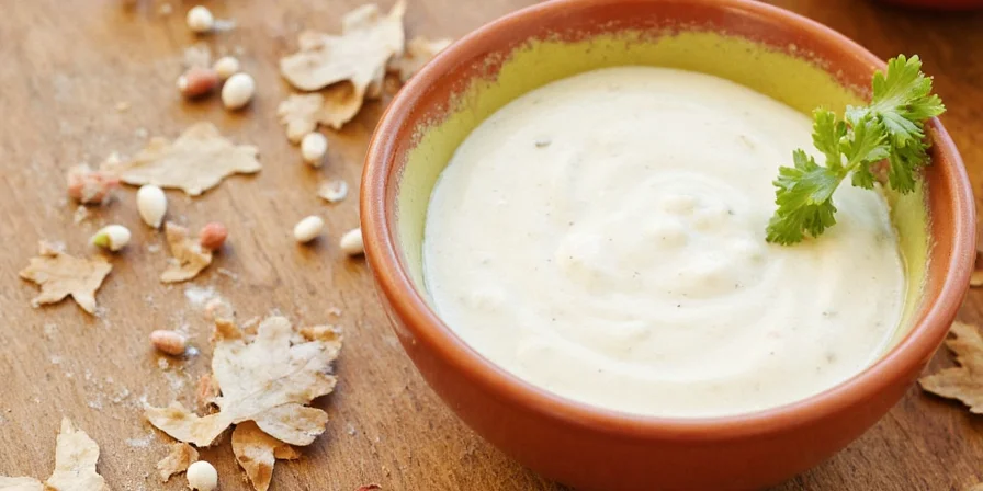 Classic ranch dressing drizzled over a salad.