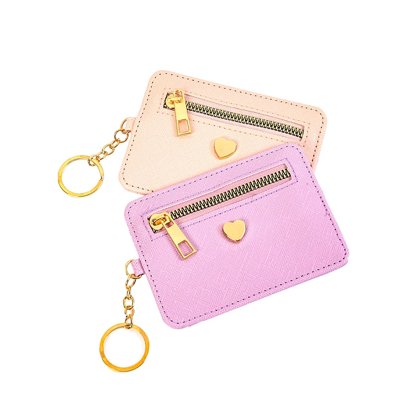 

New Love Metal Pattern Card Case Wallet Pure Color Simple Card Case Wallet, Customized color