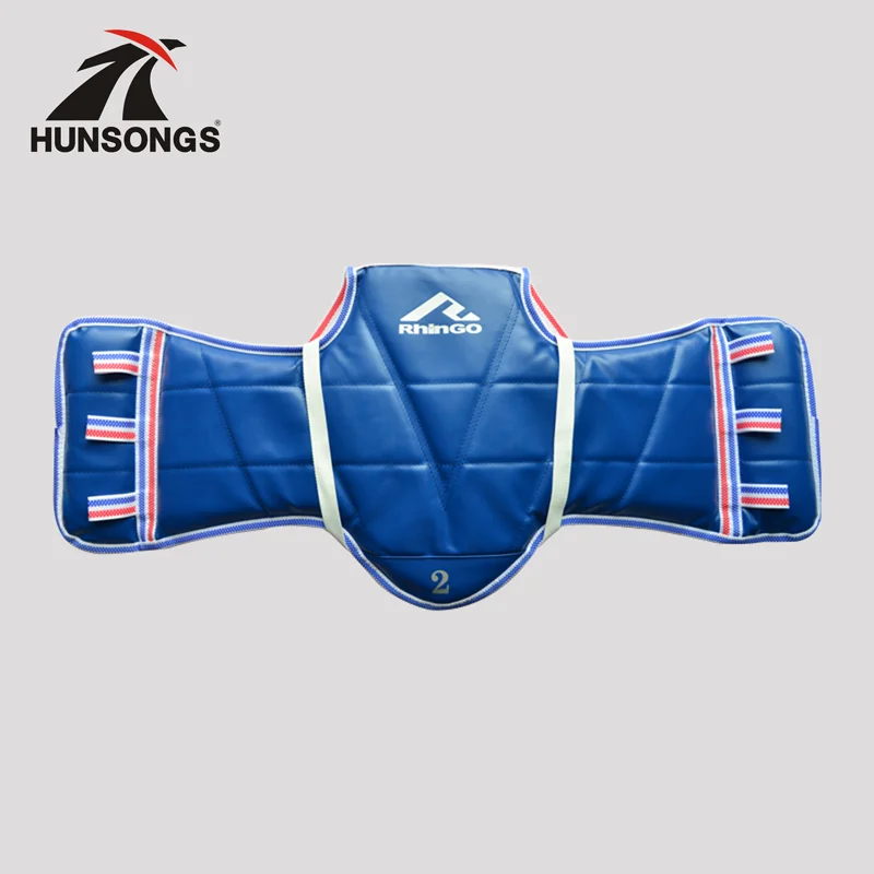 

Bulk buy from china custom logo EVA/PU Body Protector taekwondo chest guard price, Blue&red