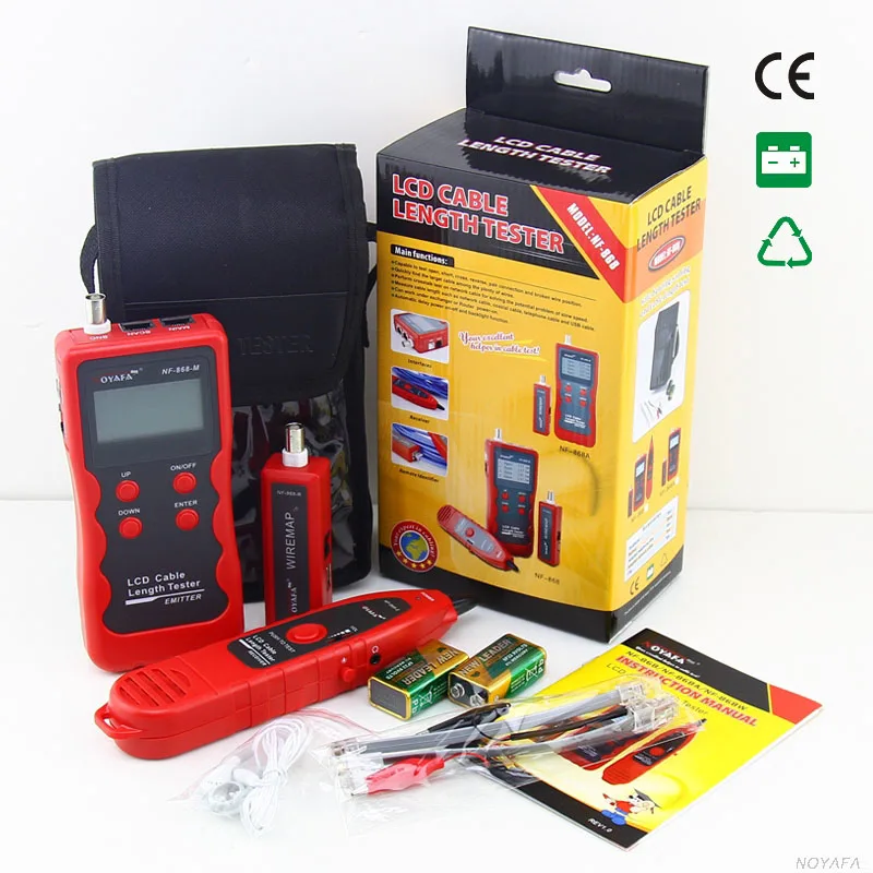 YOUYSI NF-868 Cat5e Cat6e Network cable tester RJ11 Rj12 lan anti-jamming wire tracker cable length tester