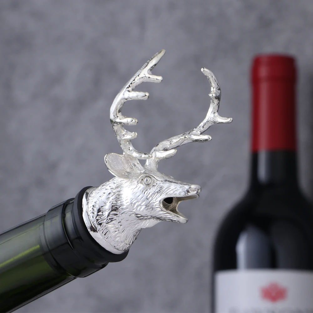

Wine Accessory Cork Oil Metal Bottle Pourer Animals Spout