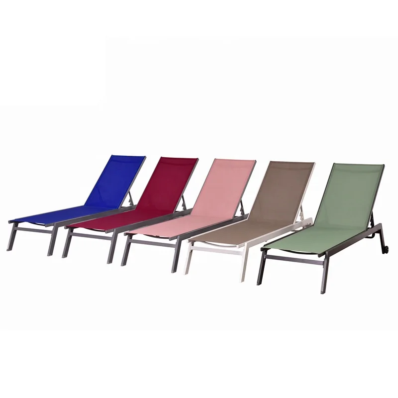 
Hot Sale Professional OEM Factory Waterproof Outdoor Hotel Poolside Furniture Alum Chaise Lounge 