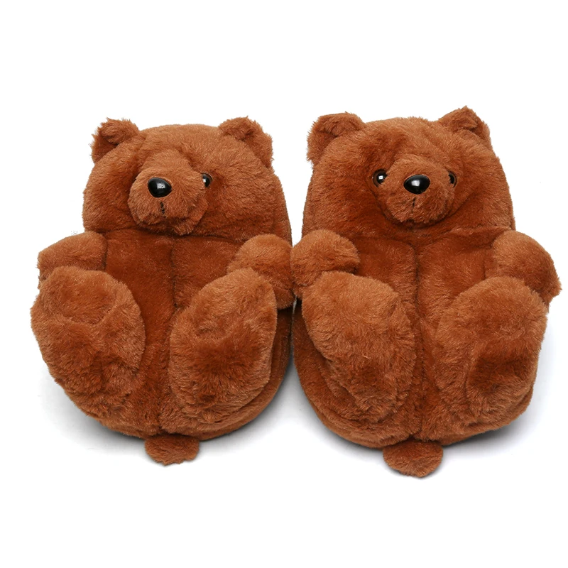 

Teddy Bear Women Slippers Multi-color Plush Warm Cotton House Slippers Men Sneakers Style Sandals Lady