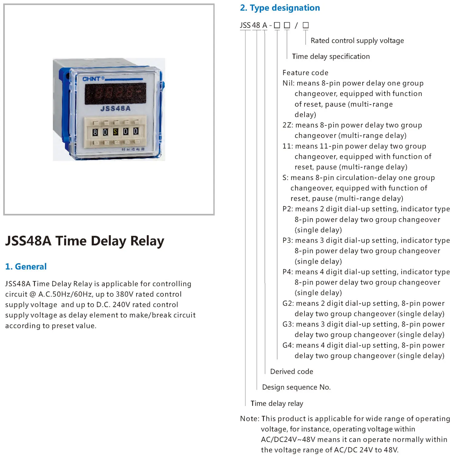 Chint original JSS48A Time Delay Relay JSS48A-2Z JSS48A-11 JSS48A-S JSS48A-P2 JSS48A-P3 JSS48A-P4 JSS48A-G2 JSS48A-G3 G4 Timer