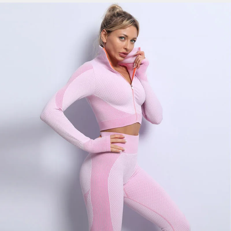 

Women Sexy Breathable Summer Leggings Yoga Active Stretch High Waist Leggings Short top set, 10 colors, as picture shown