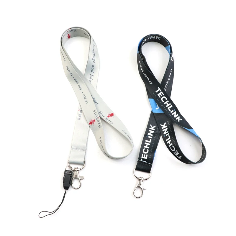 

Promotional Advertising blue black pink white multi color phone cover lanyard