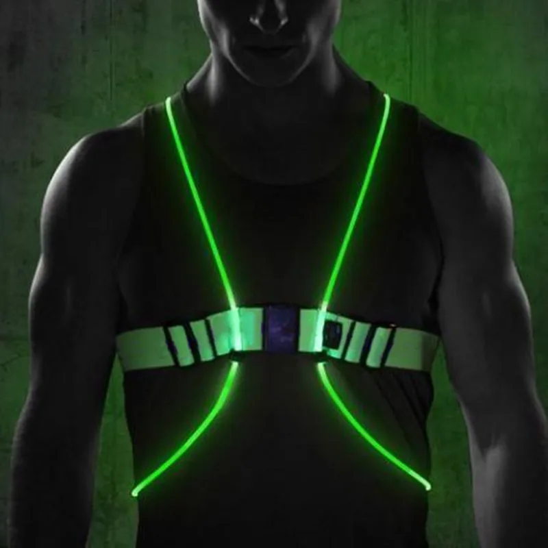 Reflective Vest Flash LED Night Driving Cycling Outdoor Light Up Safety Vest 