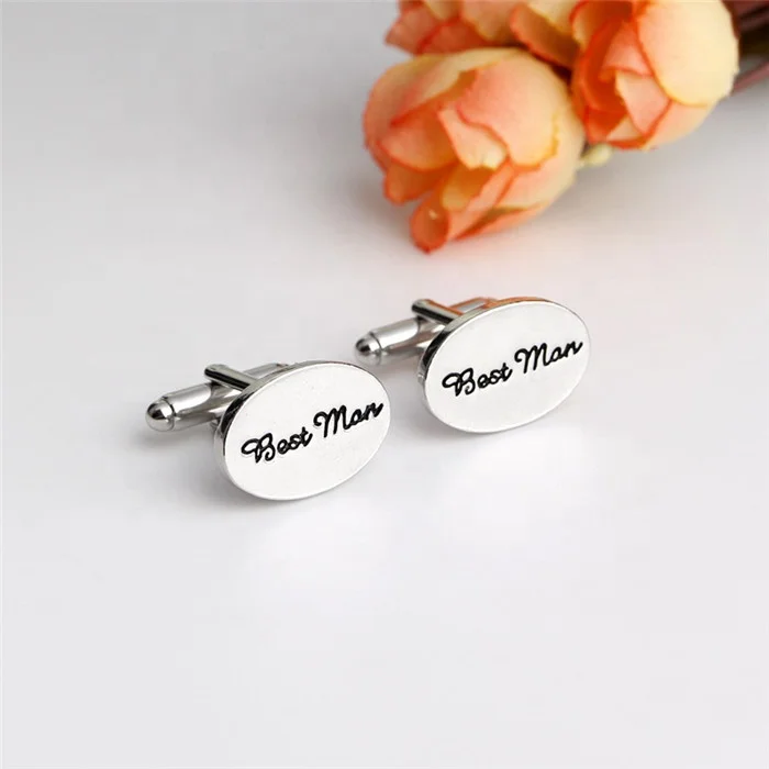 grooms best man brides friends usher god father custom jewelry wedding cufflinks