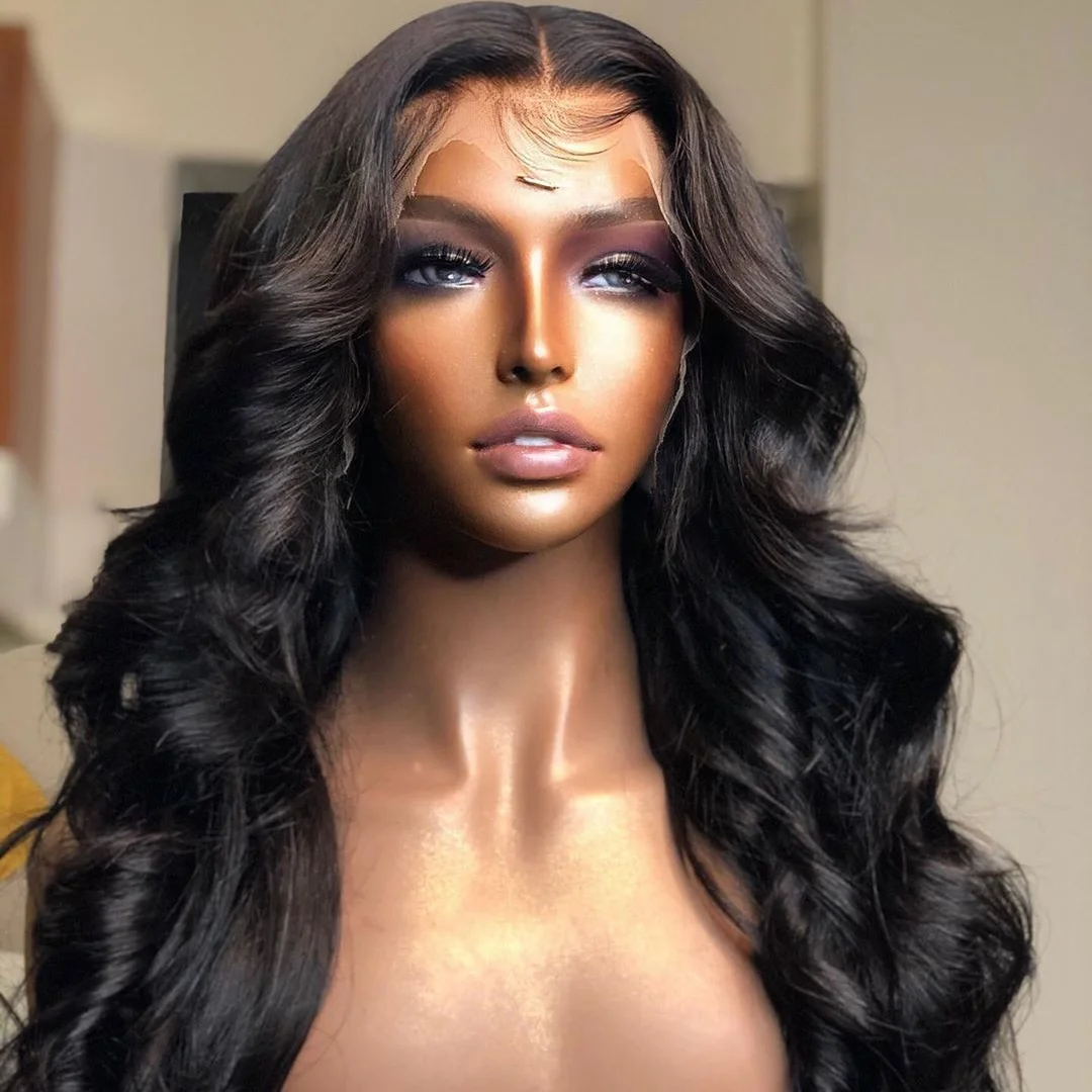 

Cuticle Aligned Transparent Swiss Full Lace Wig Body Wave Full Lace Wigs Preplucked With Bleached Knot