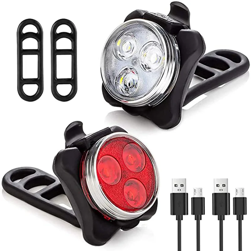 

RTS Super Bright Bicycle Accessories Led Bike Lights Set Bike Led Lights Accesorios Luces Luz De Para Bicicleta, White, red