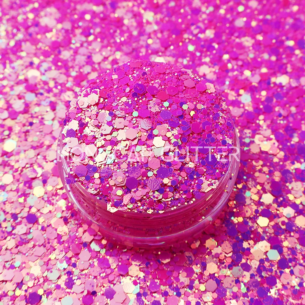 Wholesale Chunky Mix Christmas Nail Art Glitter Fast Delivery Bulk Polyester Glitter for Tumbler