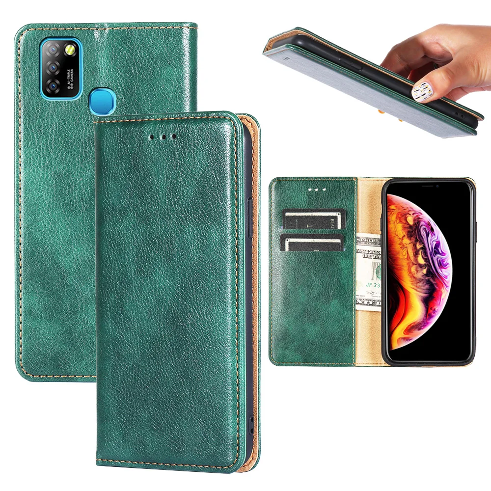 

Flip Magnetic Leather Phone Case for Infinix Hot 7 8 9 10 Lite,Wallet Phone Covers for Itel Vision 1 Pro Spark 7 6 Go Camon 15, 5 colors for your choose