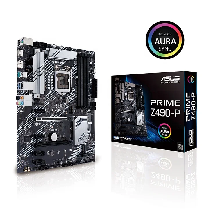 

ASUS PRIME Z490-P ATX Gaming Motherboard support 10900K 10700K with Intel Z490 LGA 1200 Gaming Motherboard In Stock