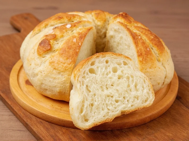 Homemade bread with golden crust and soft interior