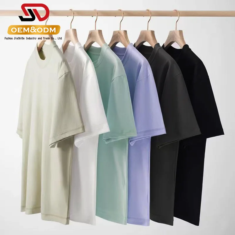 JSD 2025 OEM Wholesale Puff Print Plain Cotton Graphic logo Tshirts Pour Hommes Custom T Shirt Oversized Men's T-shirts for Men