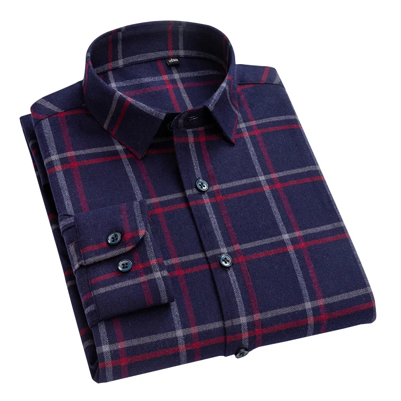 

office latest check slim fit cotton business plus size luxury men men long sleeve shirts wholesale casual