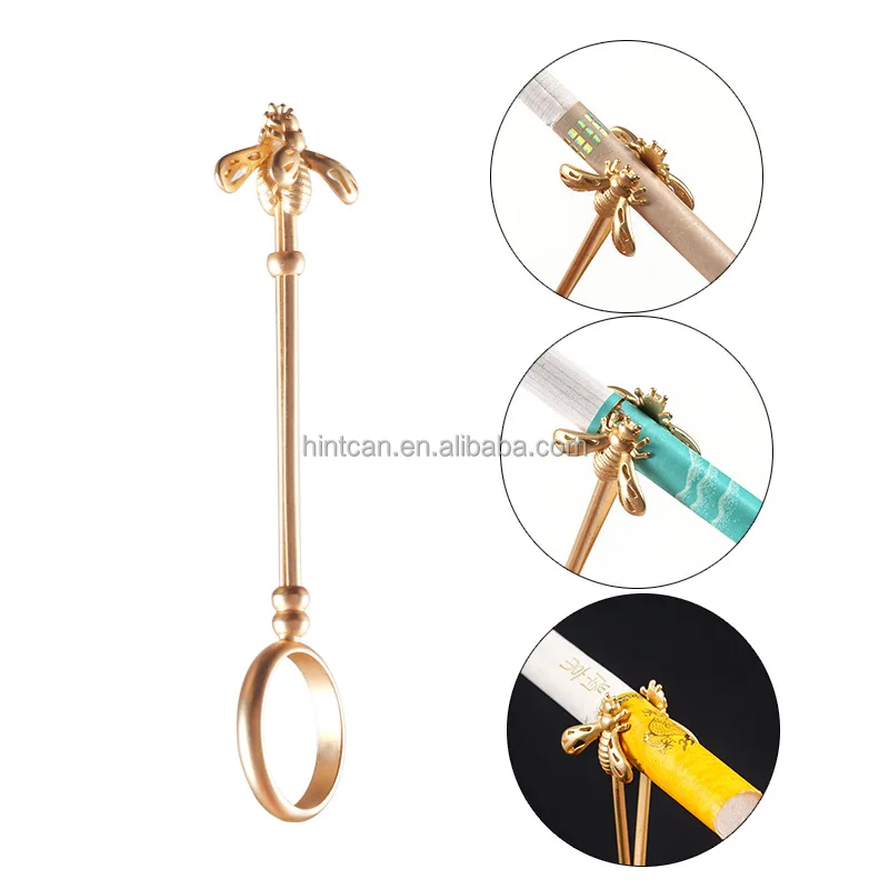 

Bee Handmade Cigarette Blunt Holder Ring Portable Metal smoke holder ring Man Woman Finger Cilp Hand Clamp Smoking Accessories, Mix