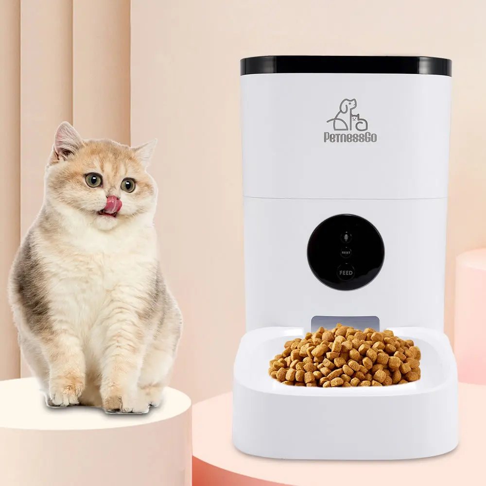 

4L/6L Auto Pet Feeder Bowl Smart Cat Dog Feeder Remote Control, Tuya Wifi Smart Pet Feeder, White