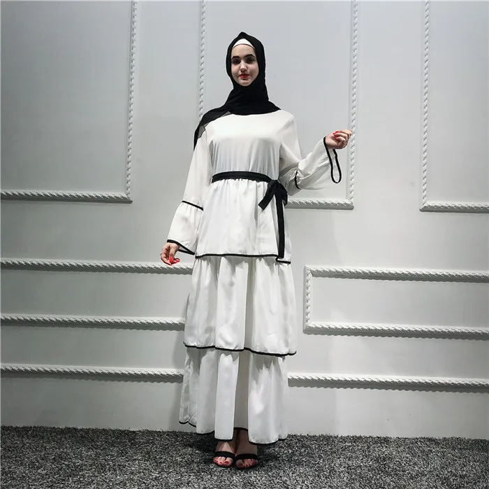 

Fashion Modest Muslim Hijab Dress Abayas For Women Kaftan Islamic Clothing Turkish Dresses, Black,white,purple.brown