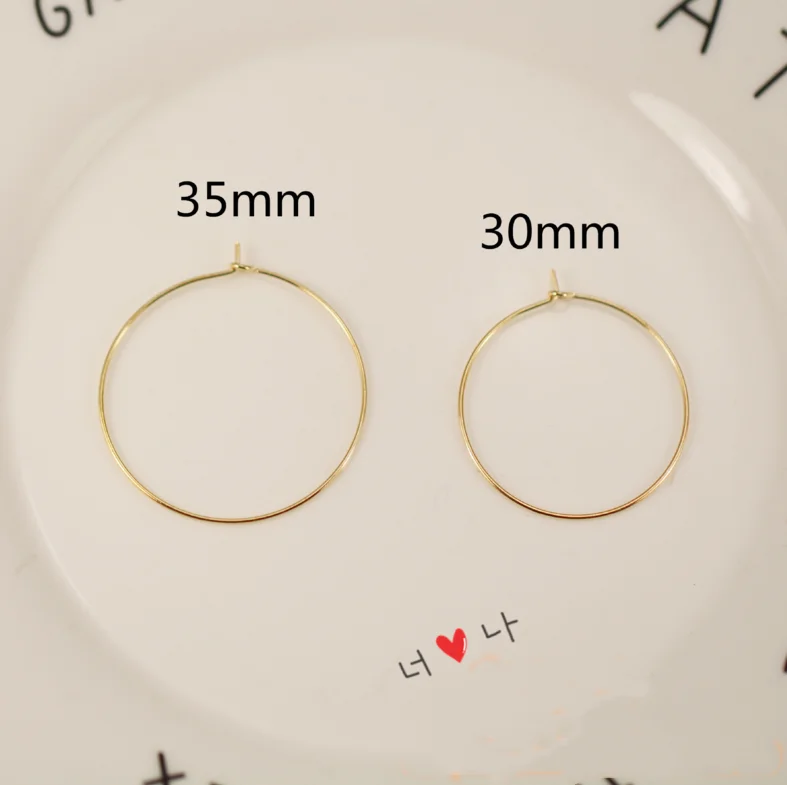 

wholesale fashion Simple 30mm35mm round earring DIY handmade at home jewelry accessories