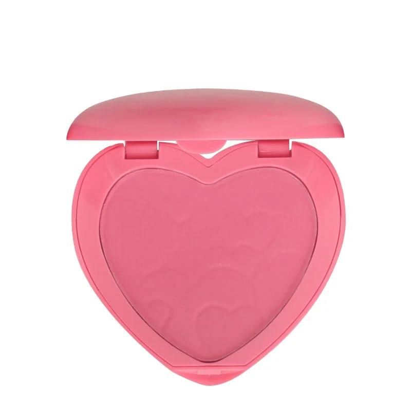 

Cheek Beauty Heart Shape Powder Case Single Blush Palette Baked Blusher
