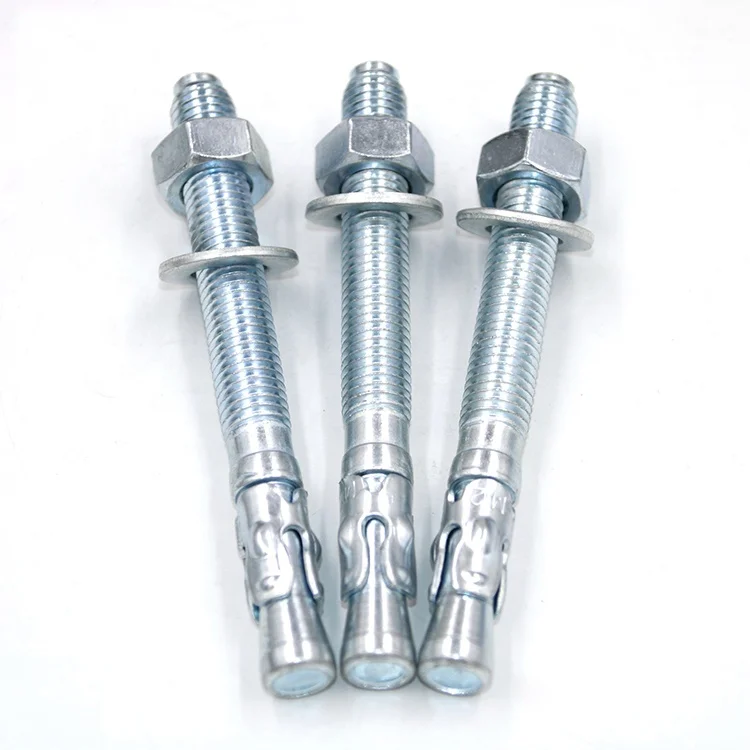 
Zinc Plated Carbon Steel Wedge Anchor Expansion Anchor Bolt Through Bolt 