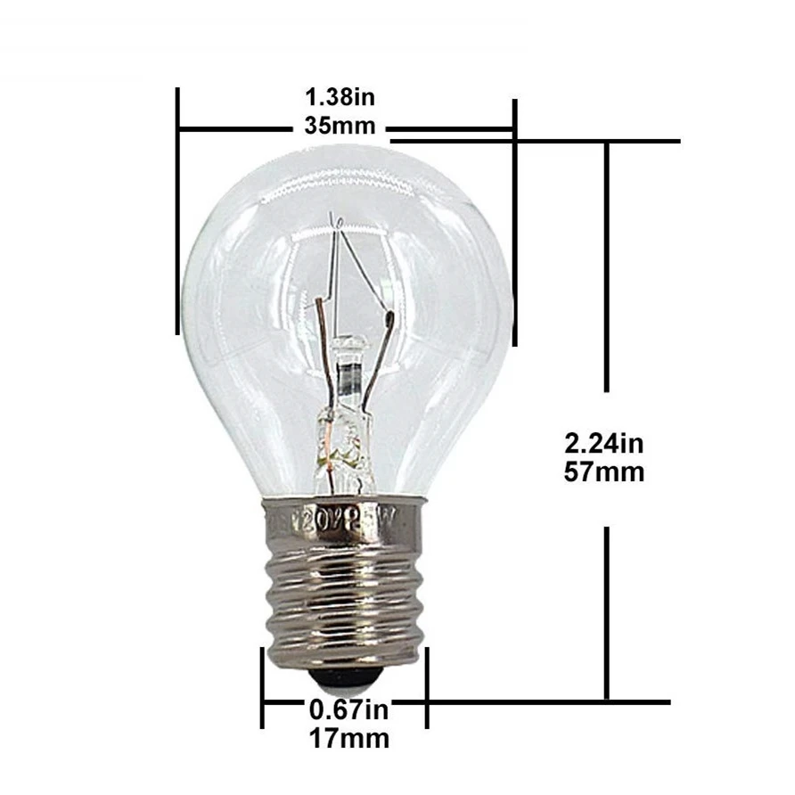 Lava Lamp Replacement Bulbs, 25 Watts - E17 Base