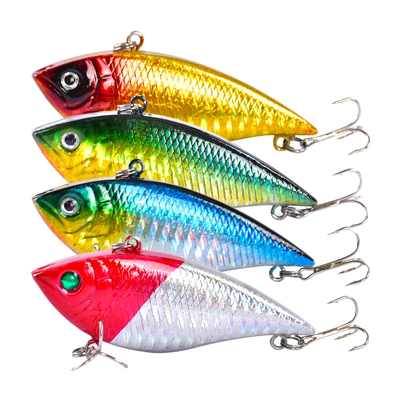

12g artificial plastic fishing Rattling hard vibration baits VIB lure, 4 colors