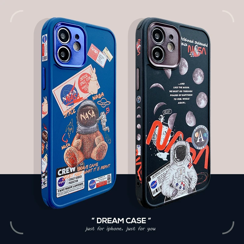 

Side Pattern Cute Cartoon Soft Case For iPhone 13 11 12 Pro Max Mini 7 8 6 6s Plus Xr X Xs Max