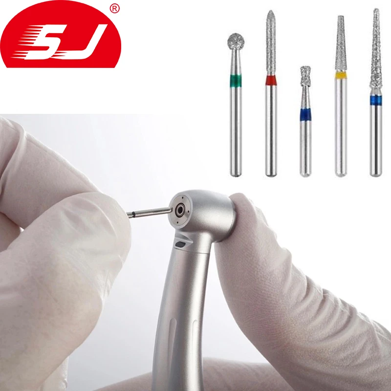 Sj Tools Shipping Diamond Dental Burr Bits Equipment Dental Drill Bit ...