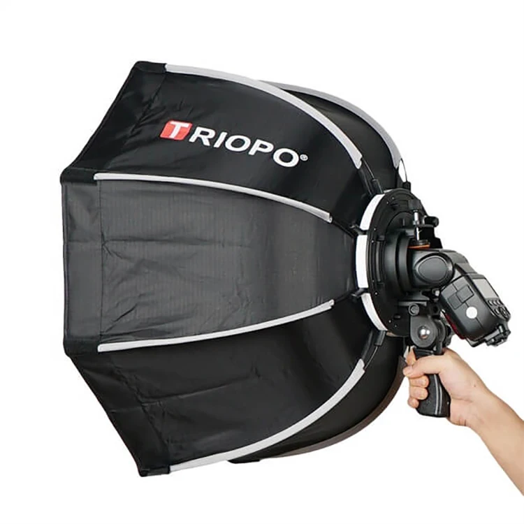 

TRIOPO 55cm Octagon Umbrella Softbox with handle For Godox On-Camare Flash speedlite photography studio accessories soft Box