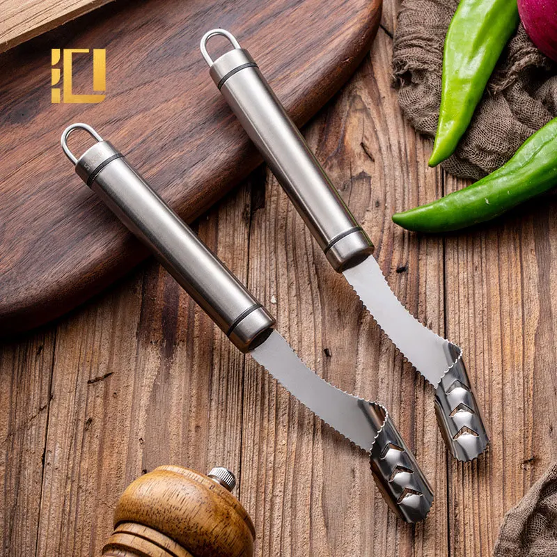 

Food Grade Kitchen Vegetable Gadgets 304 Stainless Steel Seeded Tools, Silver