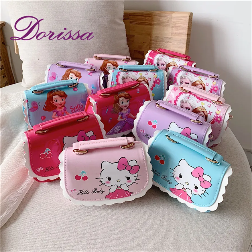 

Cartoon printing bags Princess Sophia PU material babies crossbody mini bags available in factory price