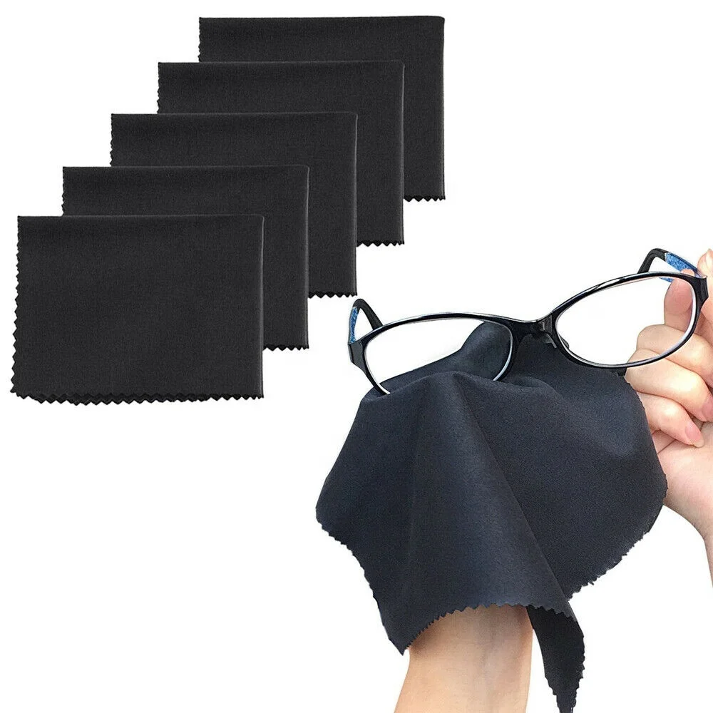 

Custom Logo Grey Black White Microfiber Cell Phone Sunglasses Eyeglasses Eyeglass Glass Lens Cleaning Cloth, Customized design