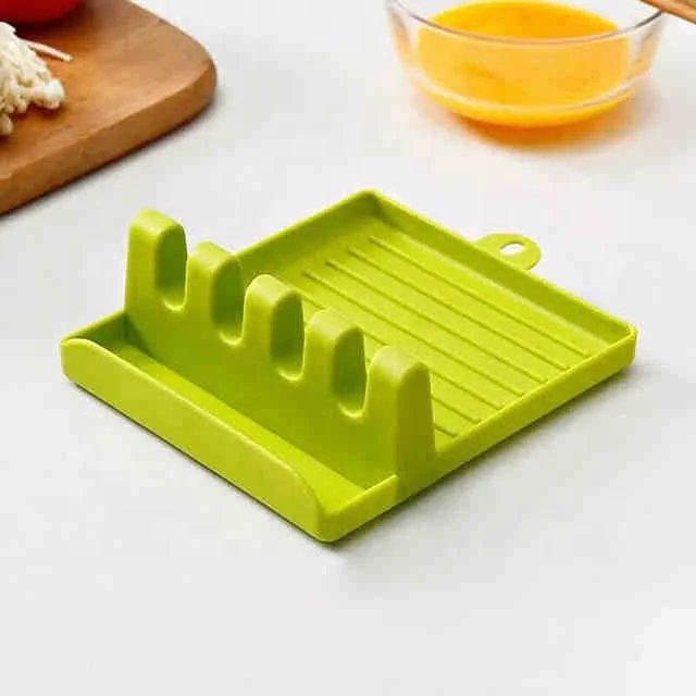 

Silicone Spoon Rest Storage Shelf Spatula Holder Spoon Rack Cooking Gadgets Chopsticks Spatula Stand Kitchen Utensil Organizer