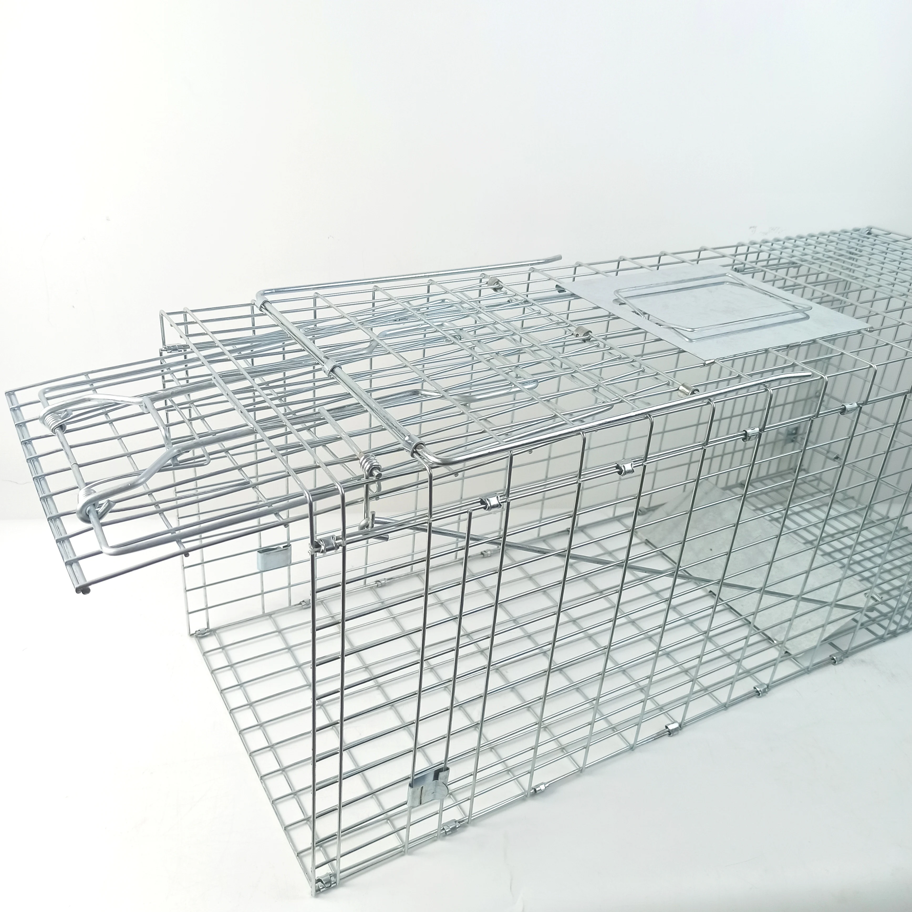 

Cat rabbit monyet dog fox wolf bear metal pest control humane live animal trap cages