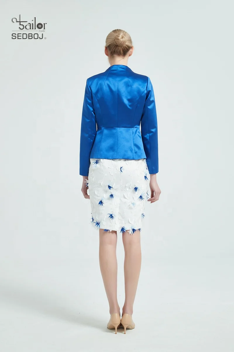 
China tailor mother of bride suits mother of bride dresses blue jacket mother of the bride dresses plus size 