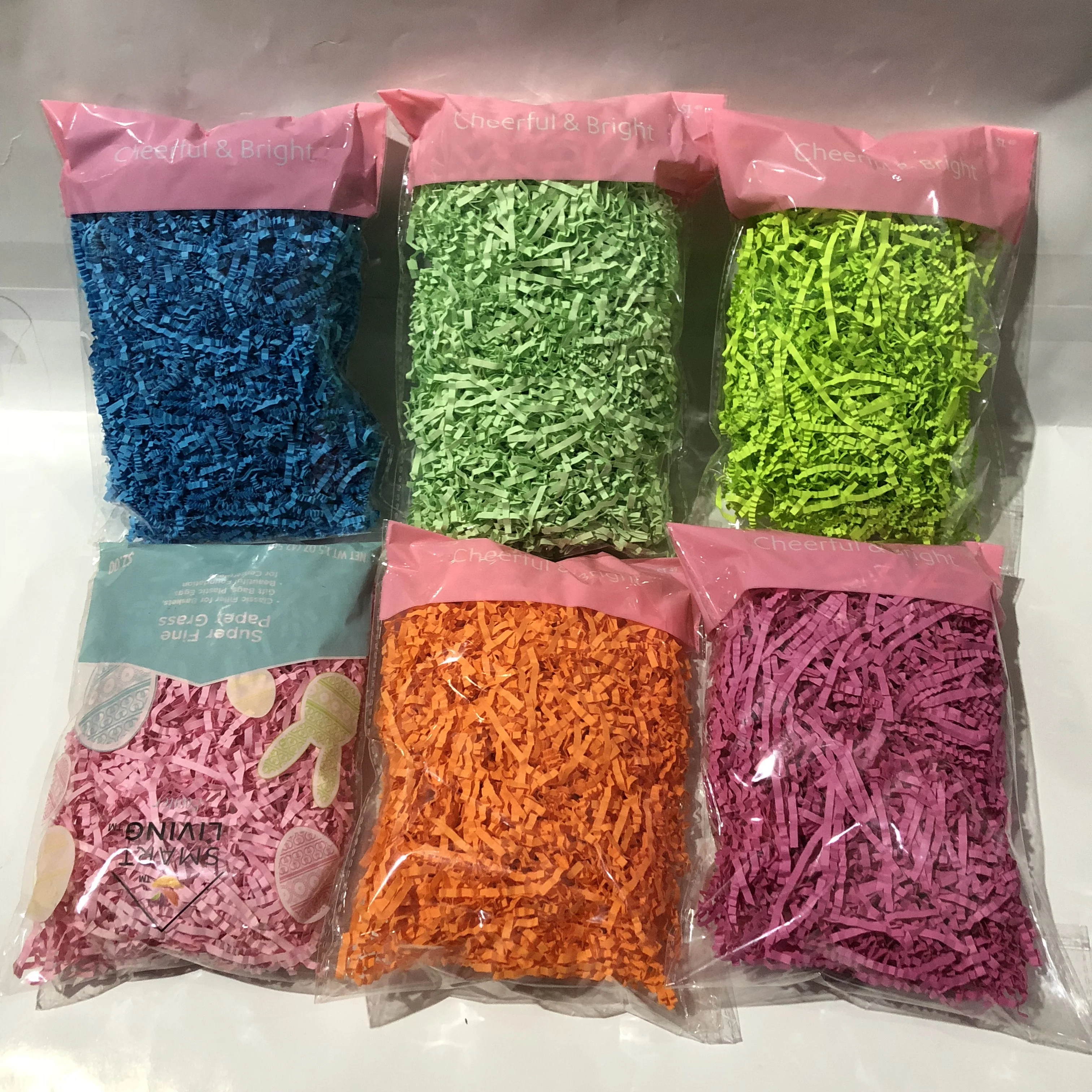 
Hot Pink color Crinkle paper shred for holiday 