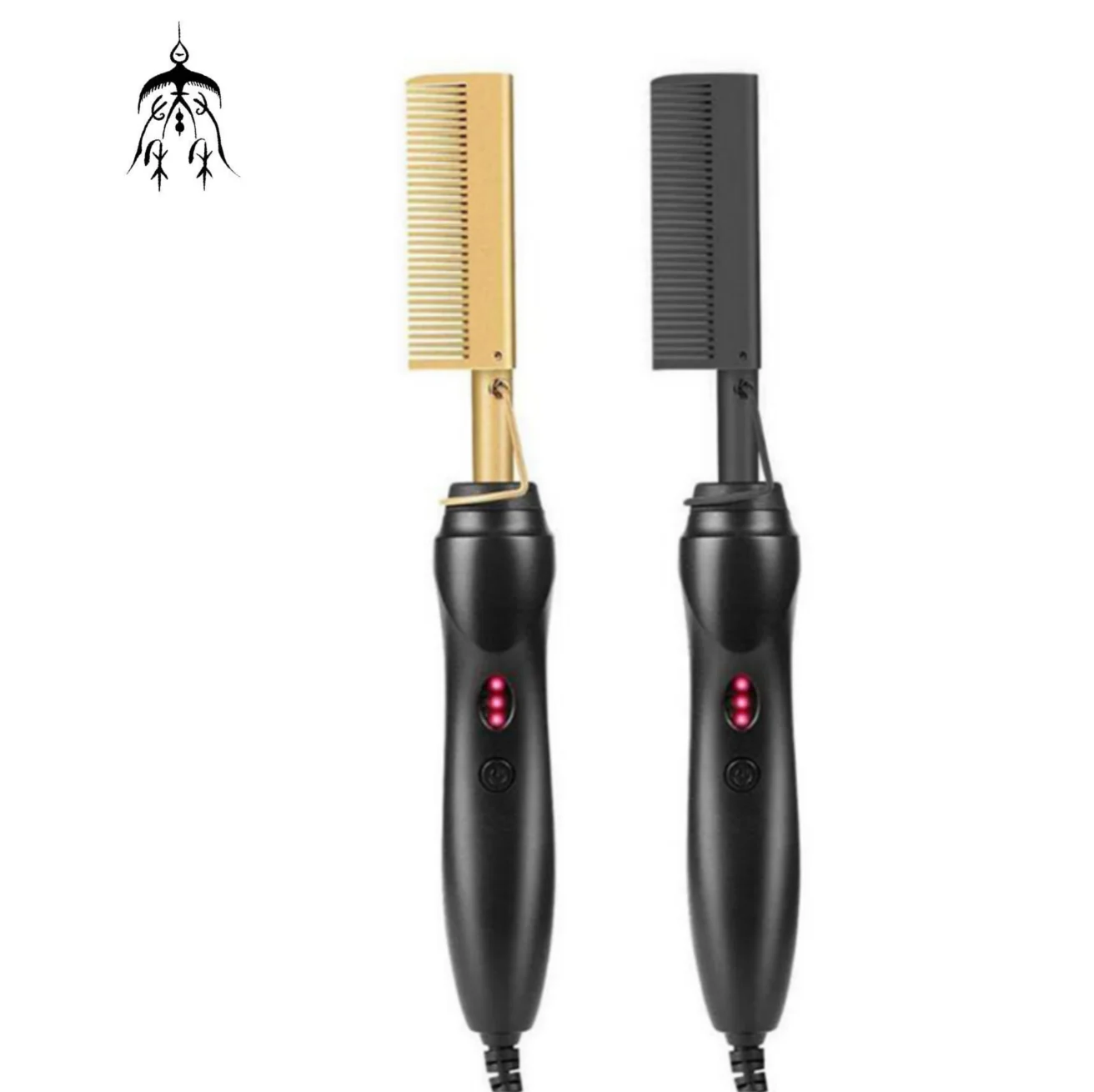 

Copper Alloys ABS Electric Straightening Curling Hair Mini Titanium Heating Pressing Hair Hot Comb