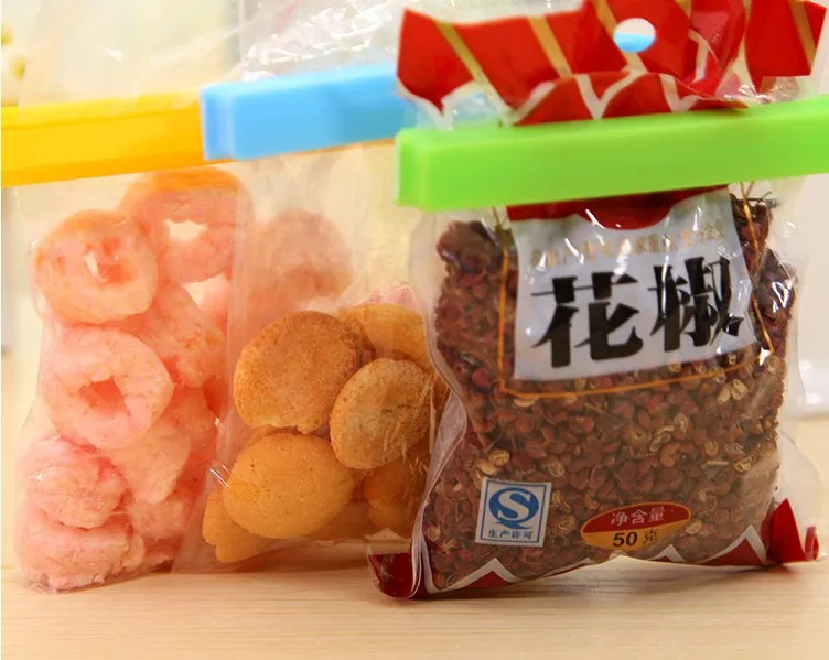

Sealing Clip Home Kitchen Plastic Candy Color Slim Sealing Clip Bag Mouth Clip