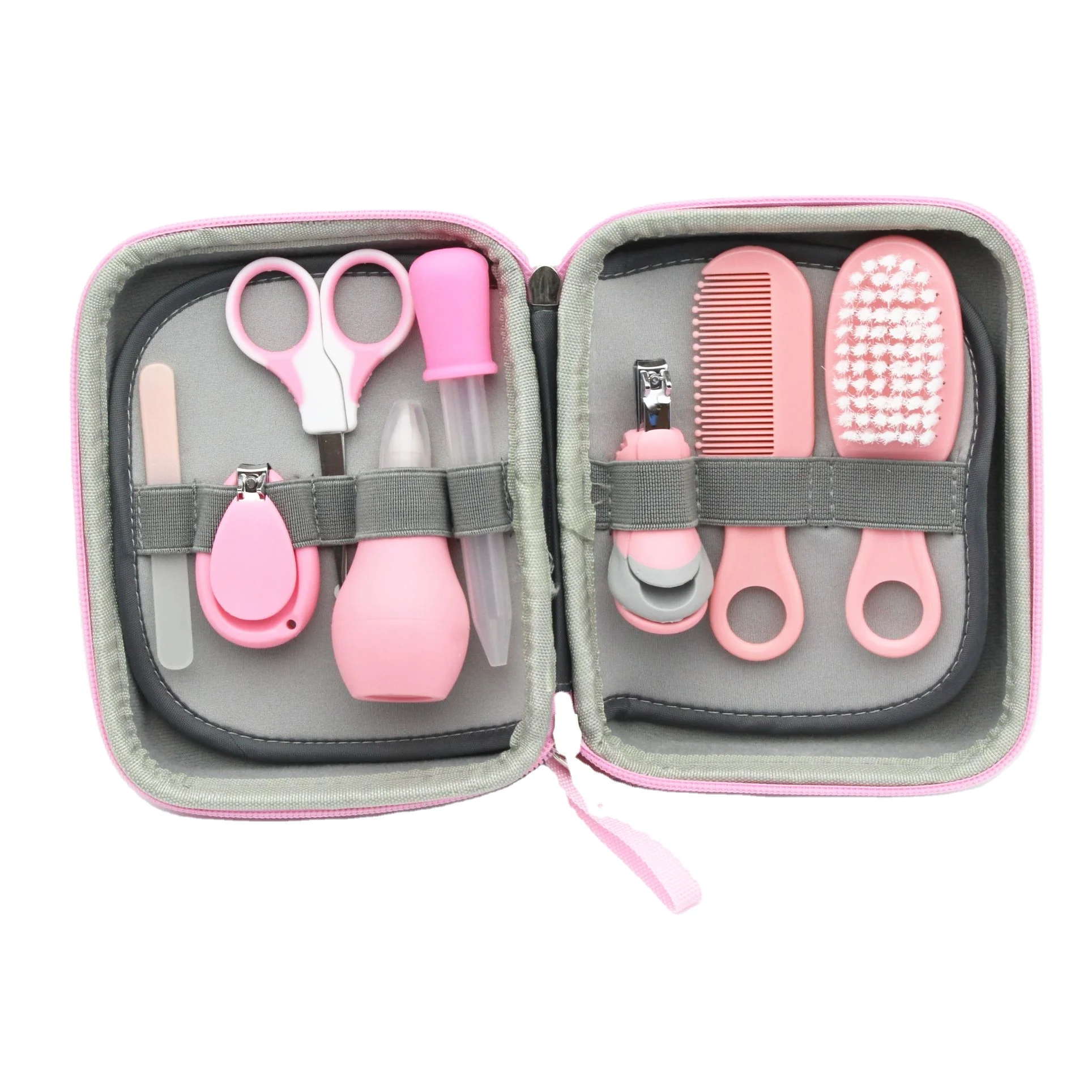 

2020 Hot Sell 8pcs Safety Eco Friendly New Born Heath Care Baby Grooming Kit For Infant