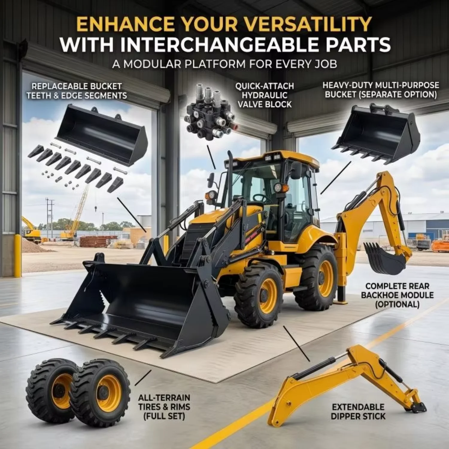 Euro 5 EPA Construction Machine Backhoe Loader China Large Backhoe Loaders 75KW Cummins Powered Backhoe Loader