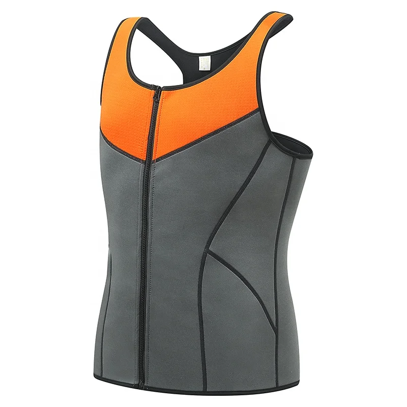 

New Design Slim Sweat Vest Fitness Gym vest With Zipper Waist Trainer Belt For Women