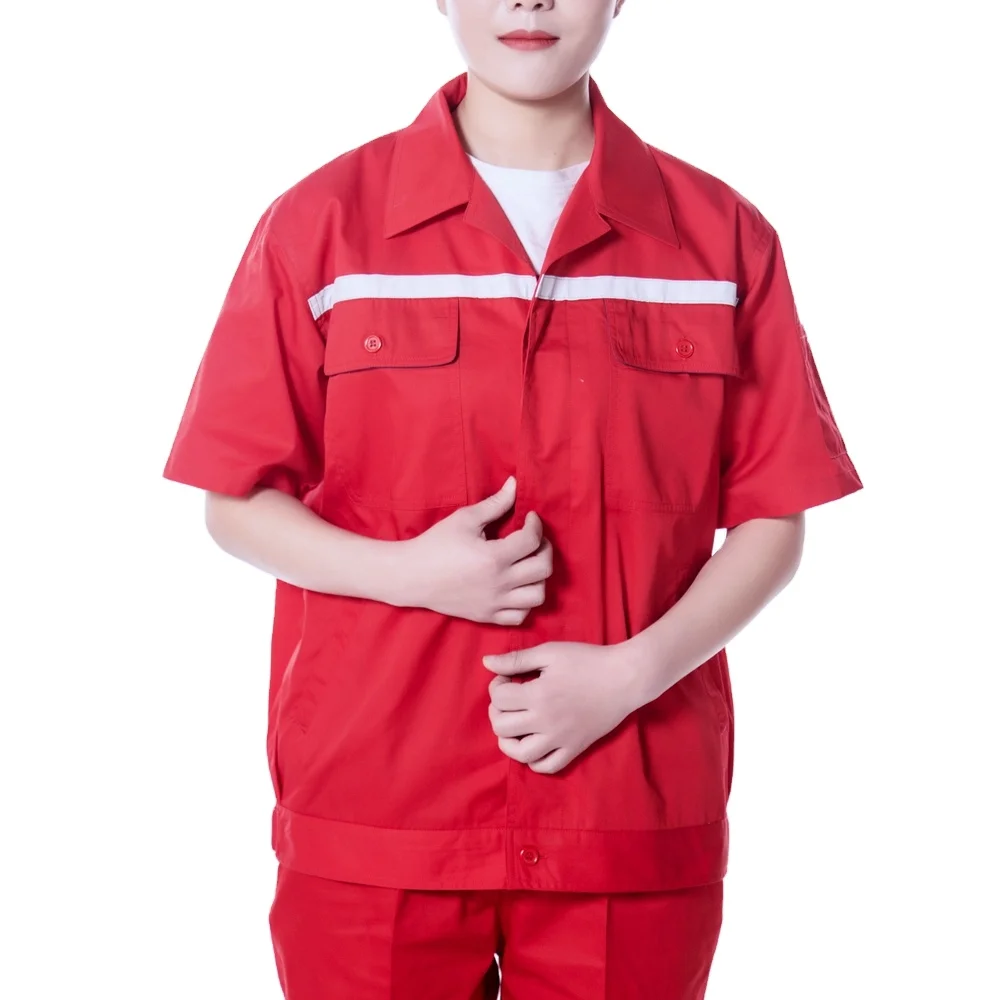 

Customized Logo Polyester/Cotton Short Sleeve Summer Work Wear Uniform