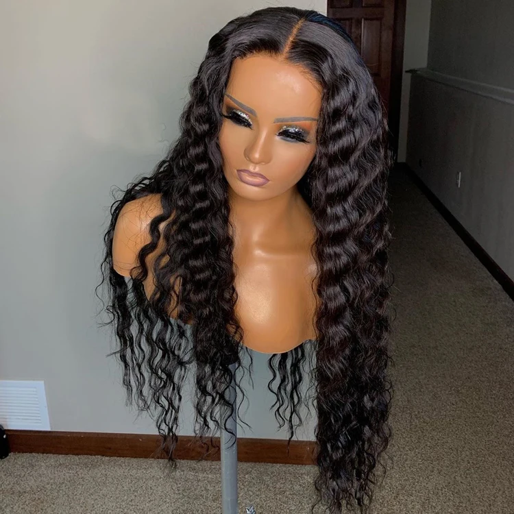 

Bleached Knots Deep Wave Brazilian Human Hair Pre-Plucked 13x6 Deep Part Lace Front Wigs