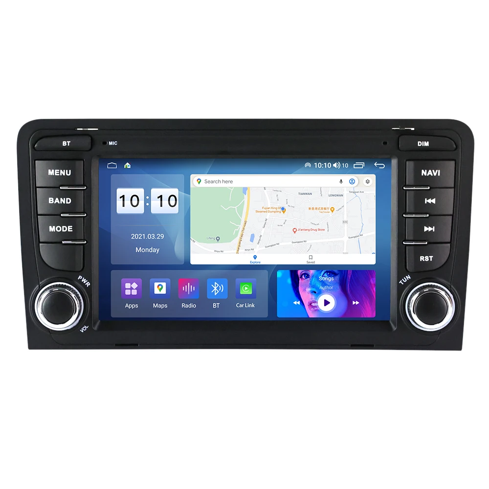 

MEKEDE 7Inch auto radio 1024*600 car video BT WIFI 4G for Audi A3 II 2 8P 2003-2013 S3 2 2006-2012 Android 11 Car DVD Player GPS